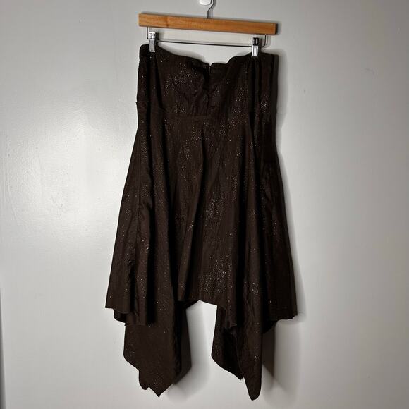 Y2K Women's Rampage Midi Skirt Asymmetrical Hem Size 7 Rhinestones Fairy Grunge - Picture 6 of 6